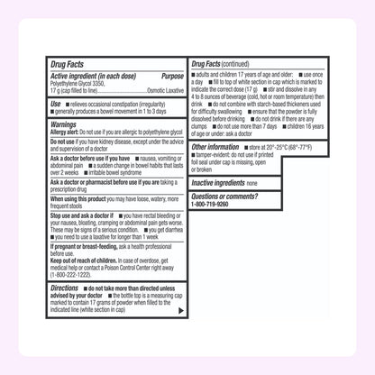 Amazon Basics ClearLax 1.11 lb EXP 9/2028