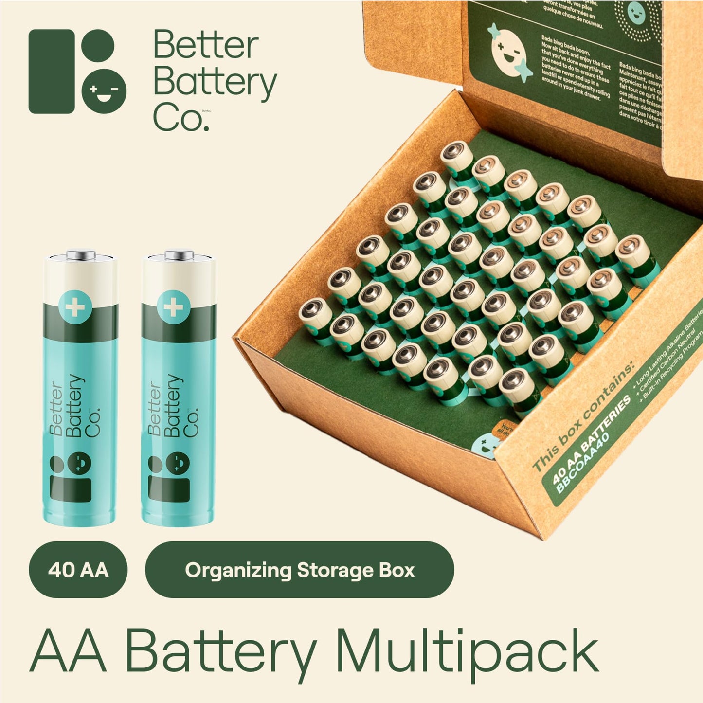 Better Battery Co. 40 AA Batteries