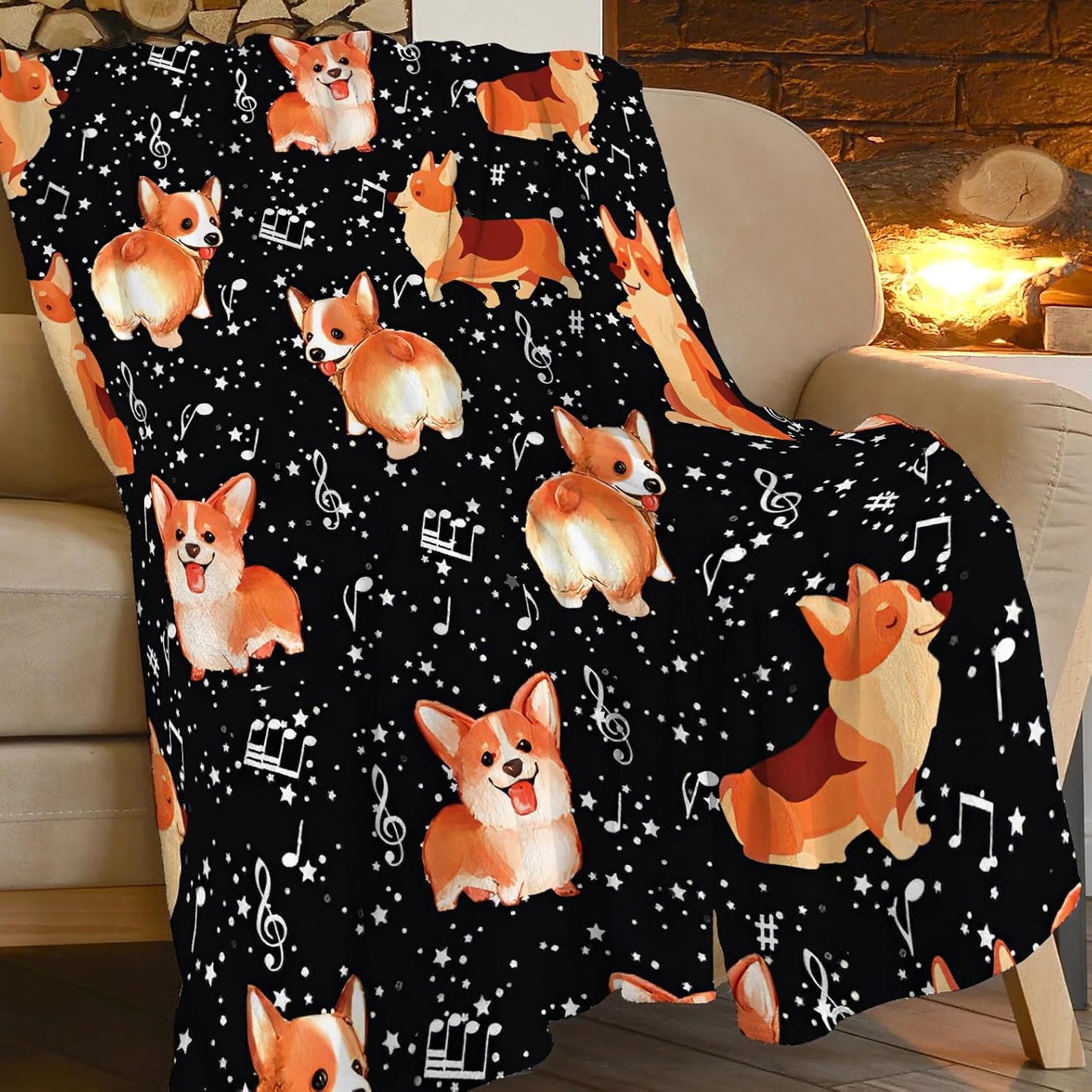 Corgi Blanket Super Soft