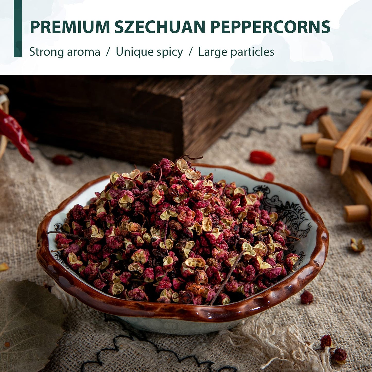 Soeos Sichuan Peppercorns, 8oz (BB Jun 26 2027)