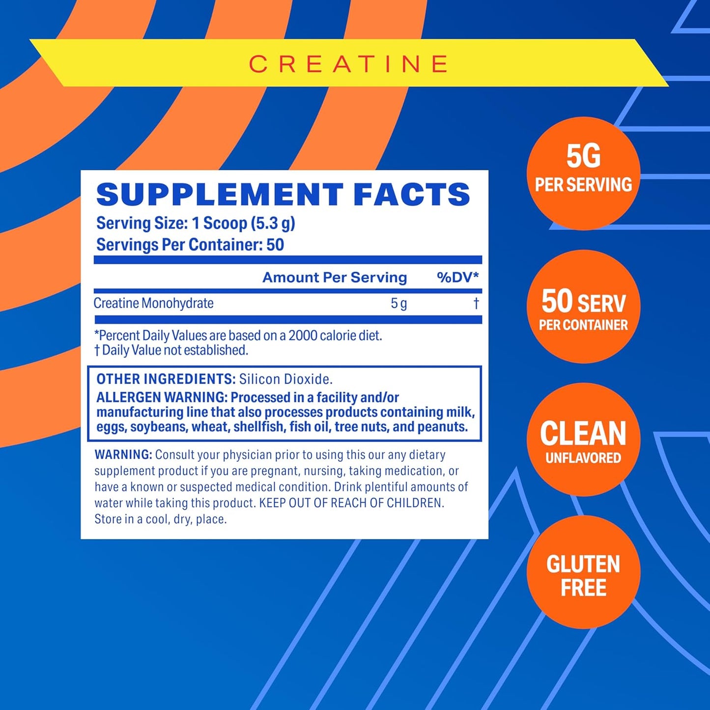 Podium Nutrition, Solos | Creatine Monohydrate, 50 Servings, Unflavored, Boost Athletic Performance *Exp 7/27*