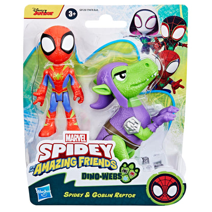 Marvel Spidey Dino-Webs Spidey & Goblin Raptor Figure Set