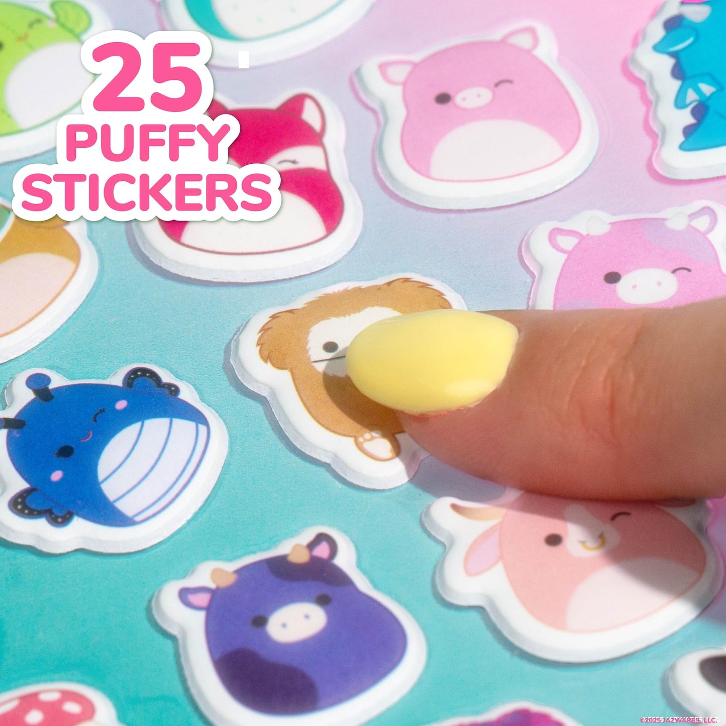 Horizon Group USA Puffy Sticker Playset for Kids, Squishy Squishmallows