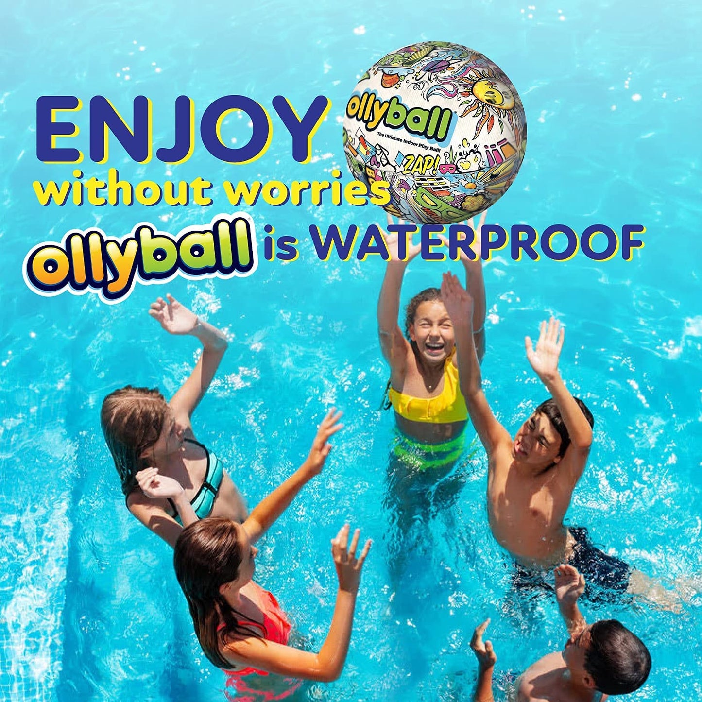 Ollyball - The Ultimate Indoor Kickball for Kids and Parents! Kick it. Color it. Play Ball in The House.