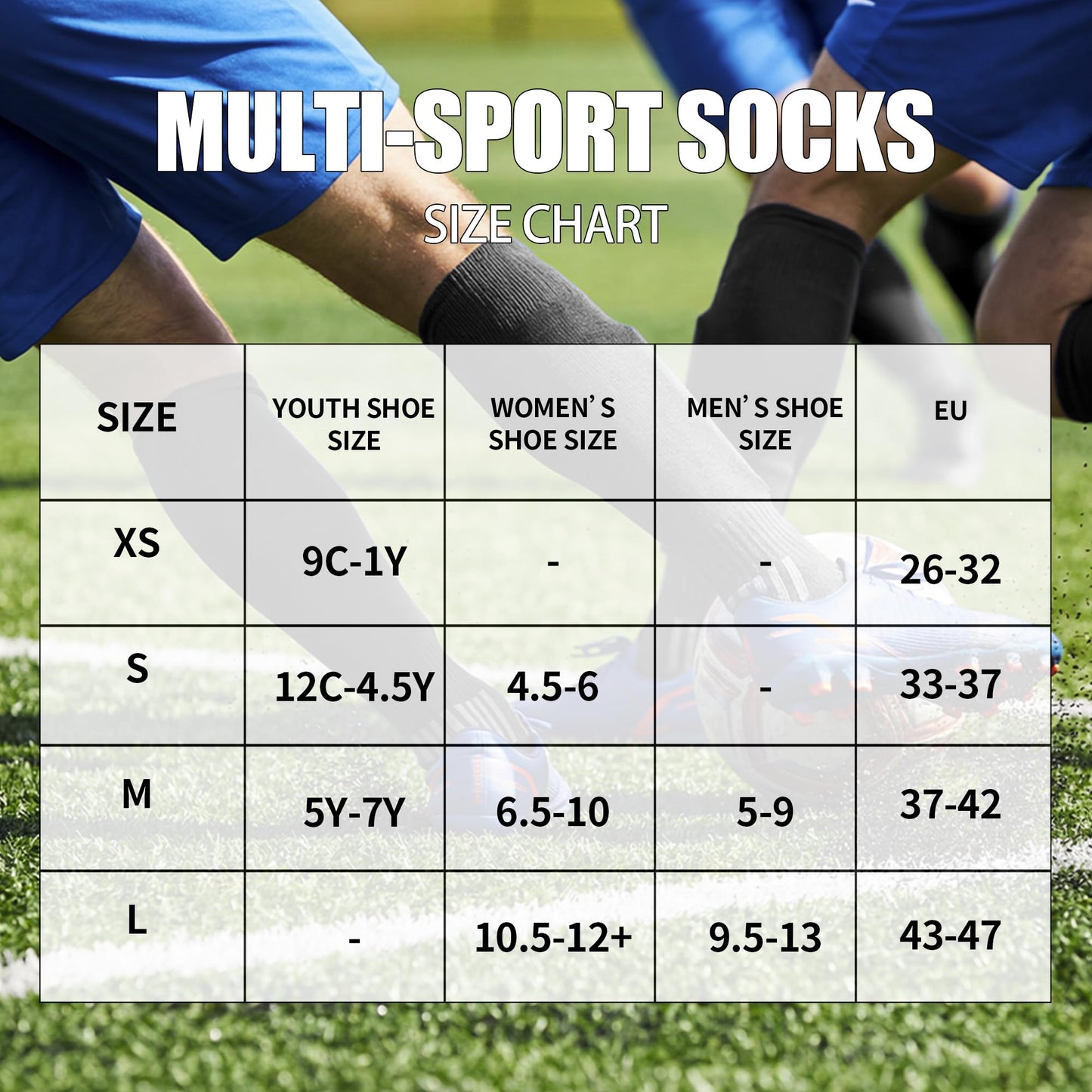 3 Pack Soccer Baseball Softball Socks Medium