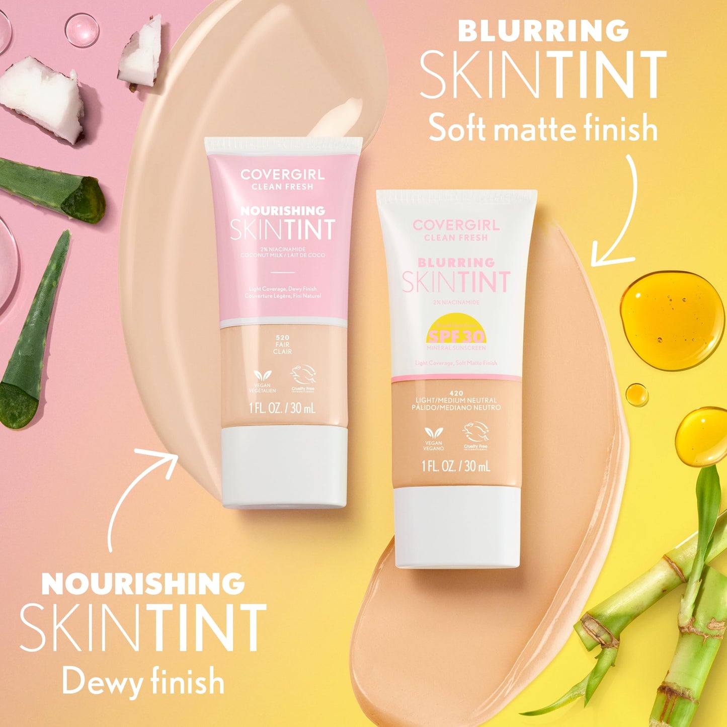 COVERGIRL Clean Fresh Nourishing Skin Tint Dewy Finish