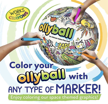 Ollyball - The Ultimate Indoor Kickball for Kids and Parents! Kick it. Color it. Play Ball in The House.