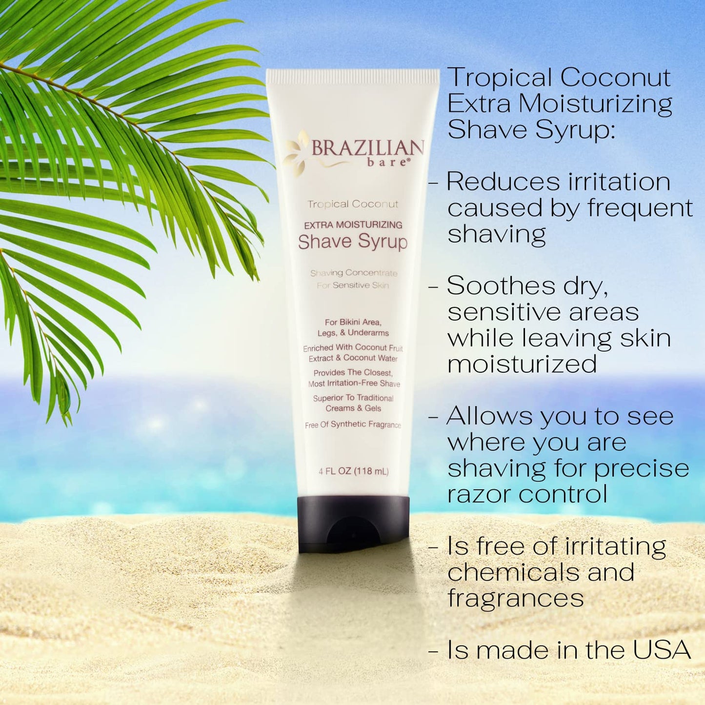 Brazilian Bare Tropical Coconut Extra Moisturizing Shave Syrup