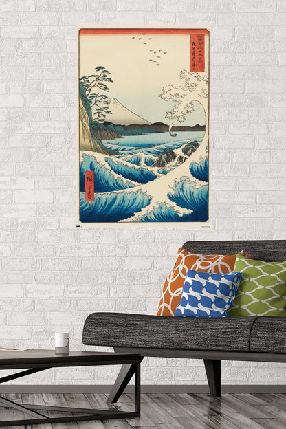 Trends International Hiroshige The Sea at Satta Wall Poster 22.375 x 34 In