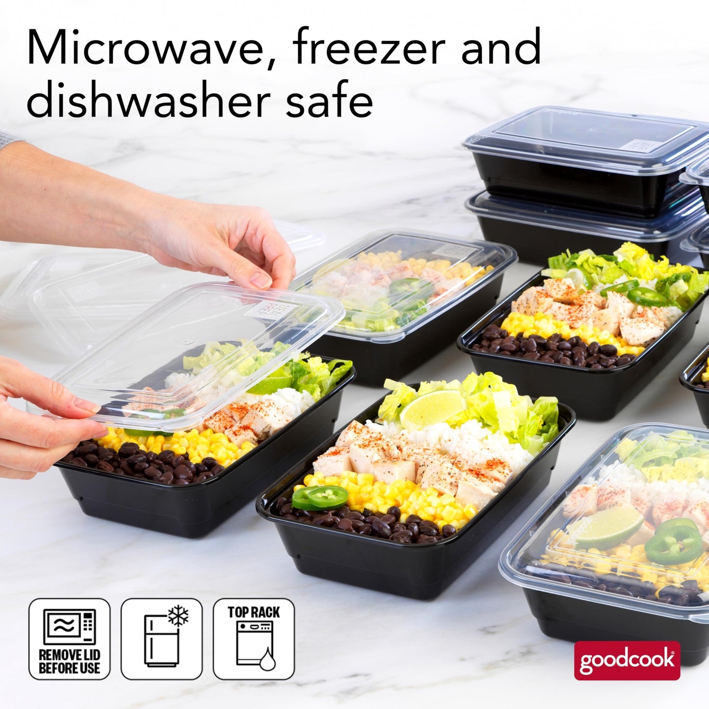 GoodCook Meal Prep Containers 10-Pack