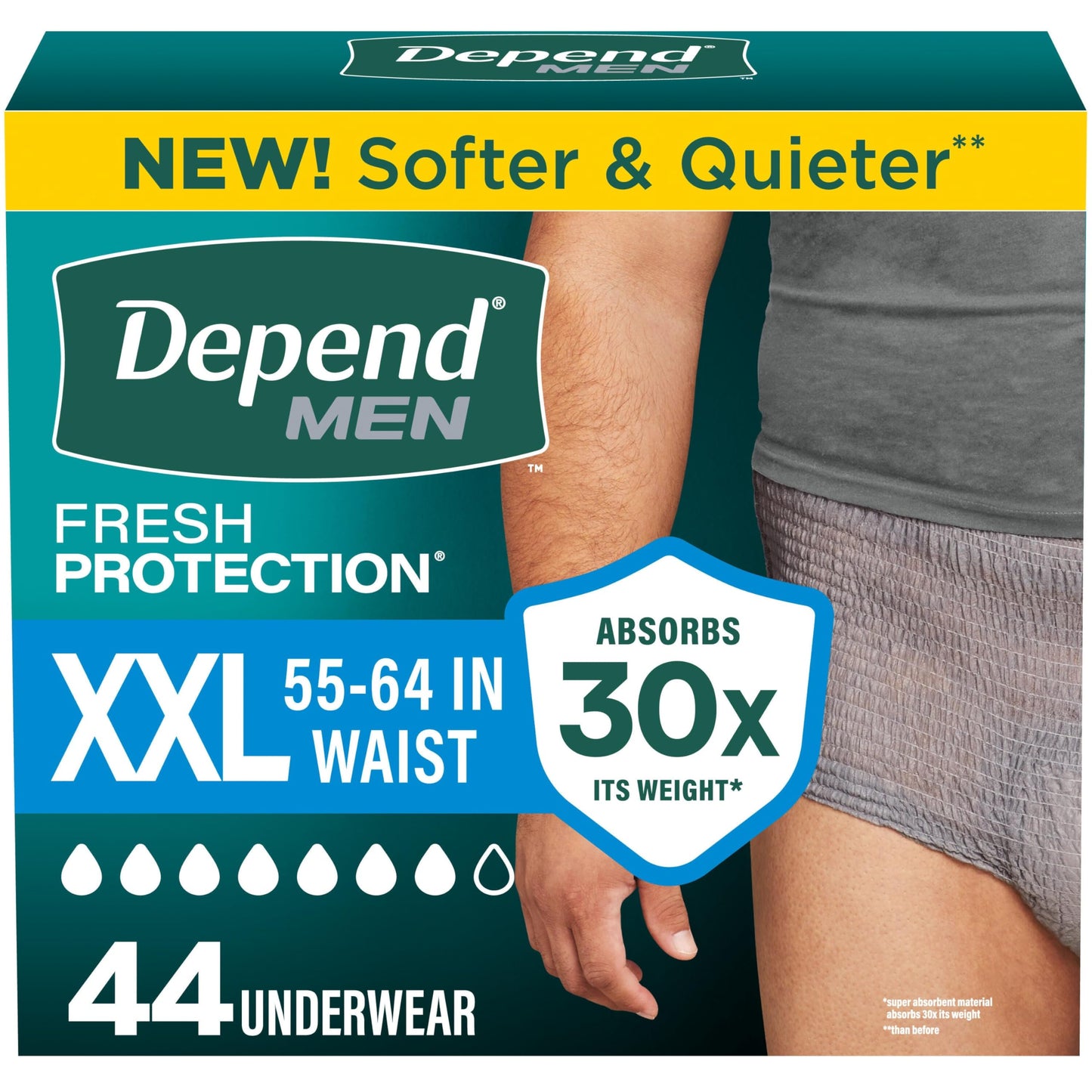 Adult Diapers, 44 Count (2 Packs of 22)