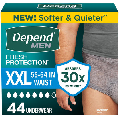 Adult Diapers, 44 Count (2 Packs of 22)