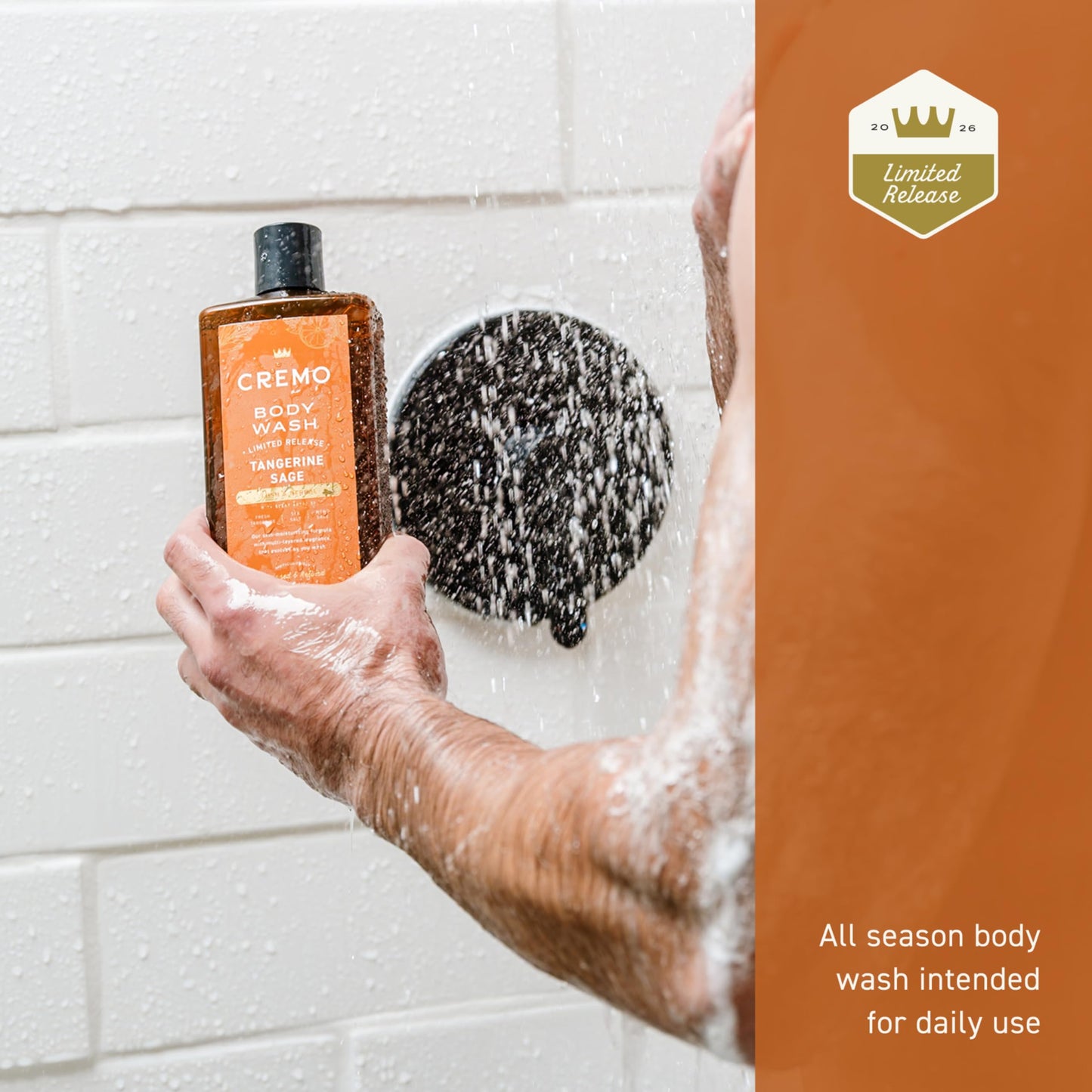 Cremo Body Wash for Men, Tangerine Sage, 16 Fl Oz