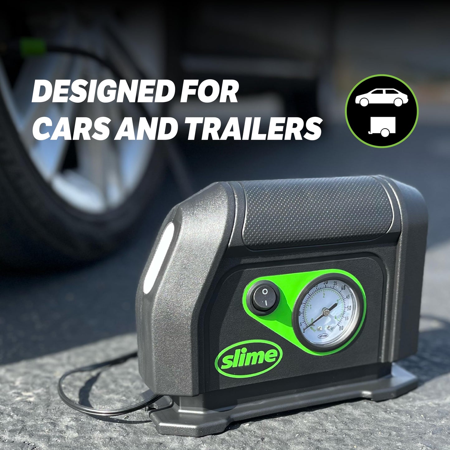 Portable Car Air Compressor 12V Power Adapter (Open Box)