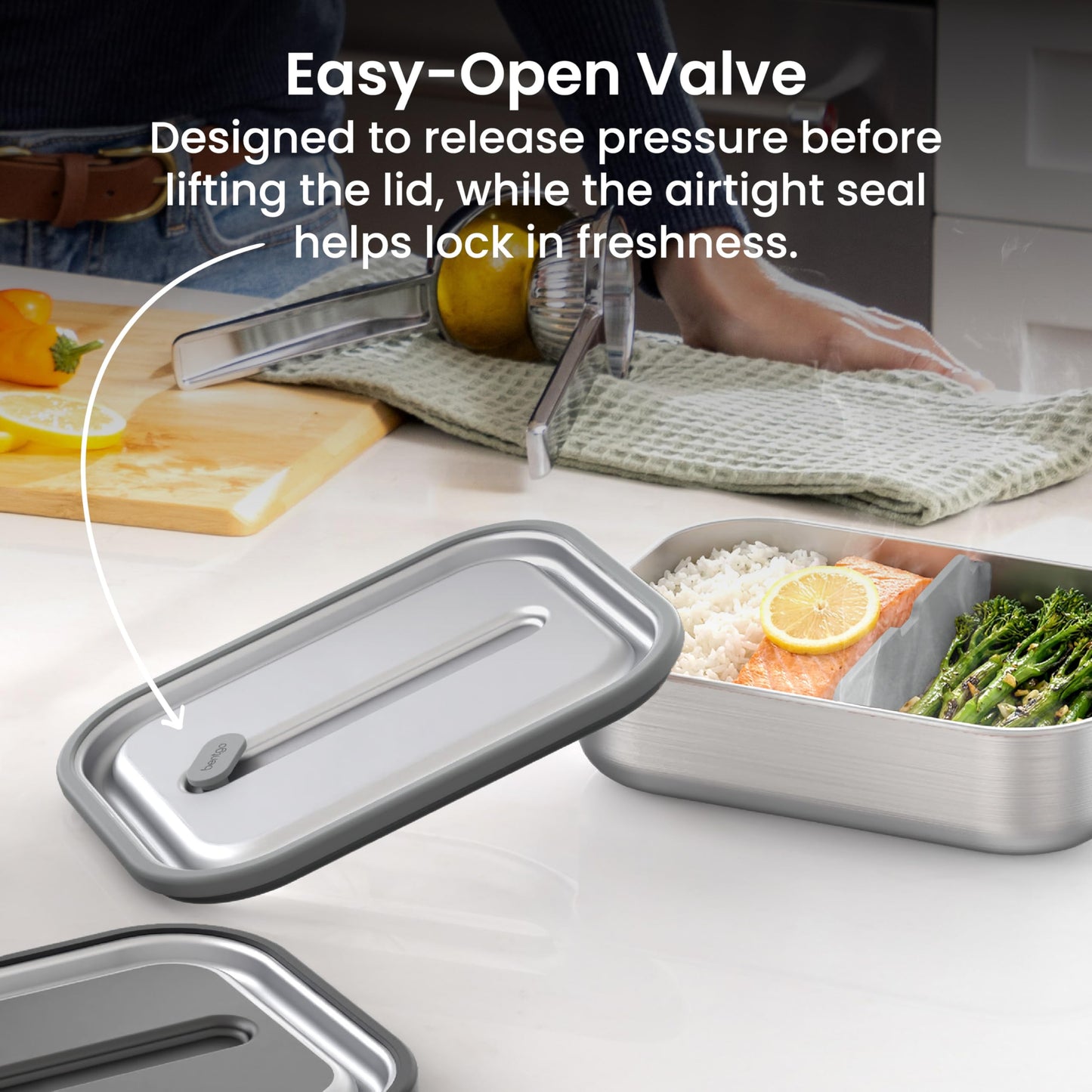 Bentgo MicroSteel Leak-Proof Lunch Box 5-Cup
