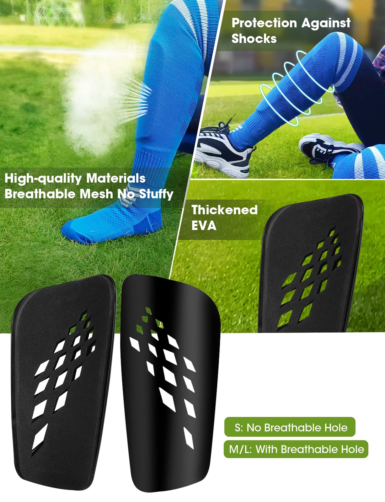 Shin Guards Soccer Youth (SIZE: Large)
