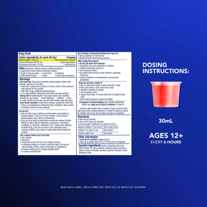 Intense Flu Liquid, Over-the-Counter 6 Hour Relief