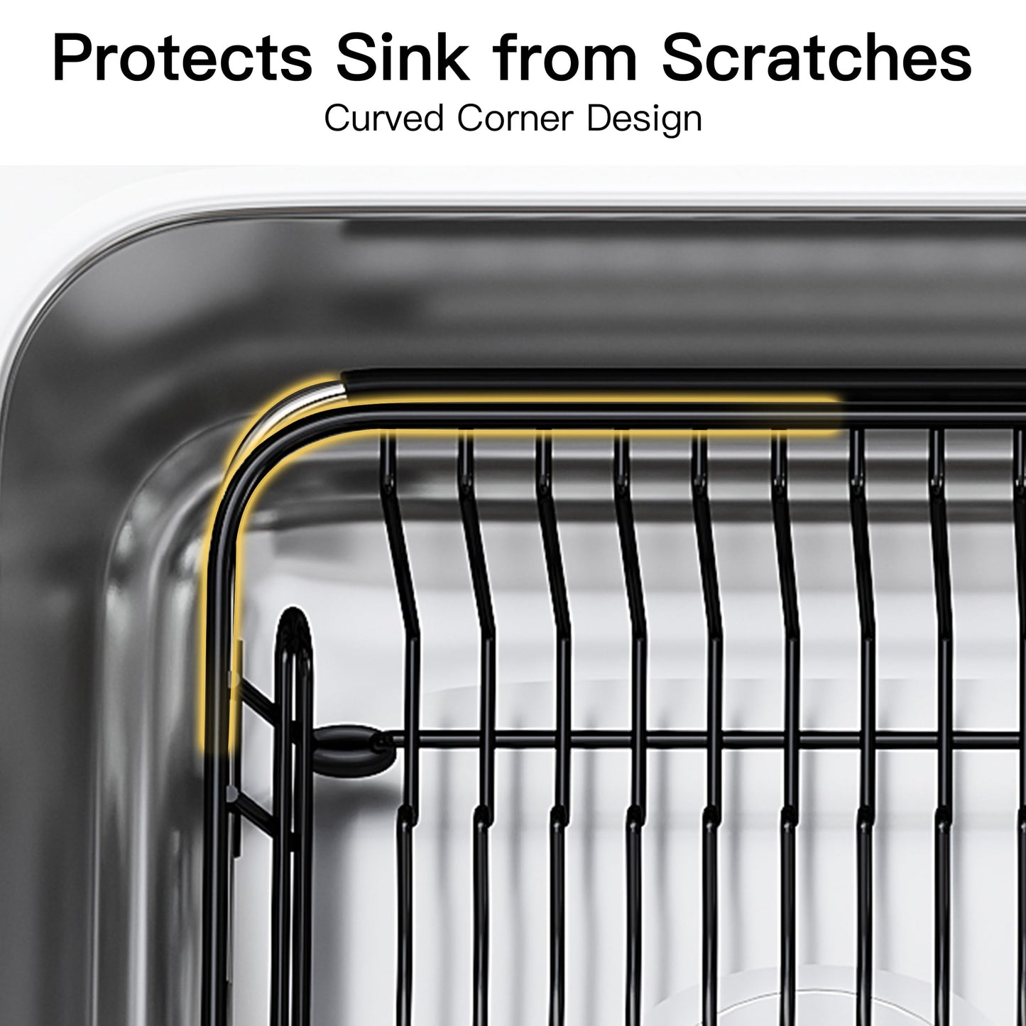 JASIWAY In-Sink Dish Drying Rack with Cup & Utensil Holder