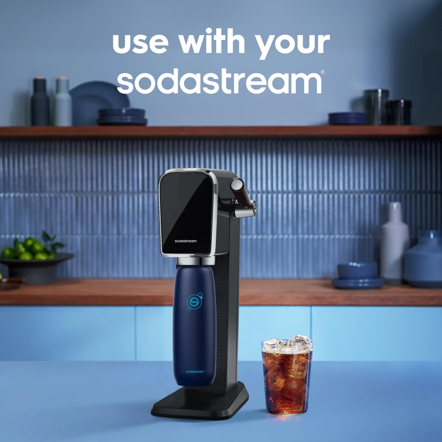 SodaStream Fizz & Go Cool Metal Bottle, Blueberry 0.9L