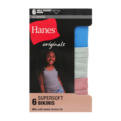 Hanes Girls' Bikini Underwear 5-Pack Size 8