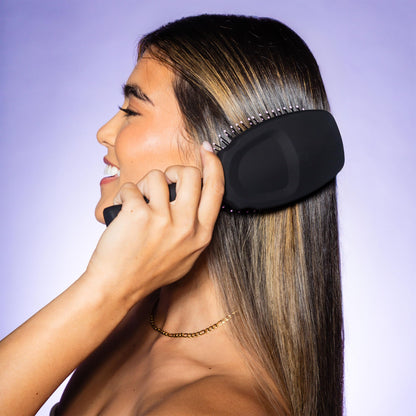 Gimme Beauty Detangling Brush - Curved Paddle Brush for Breakage-Free Detangling - Anti-Static & Frizz - Soft Glide with Ball-Tipped Bristles - Heat-Resistant Styling Tool - Thick Hair