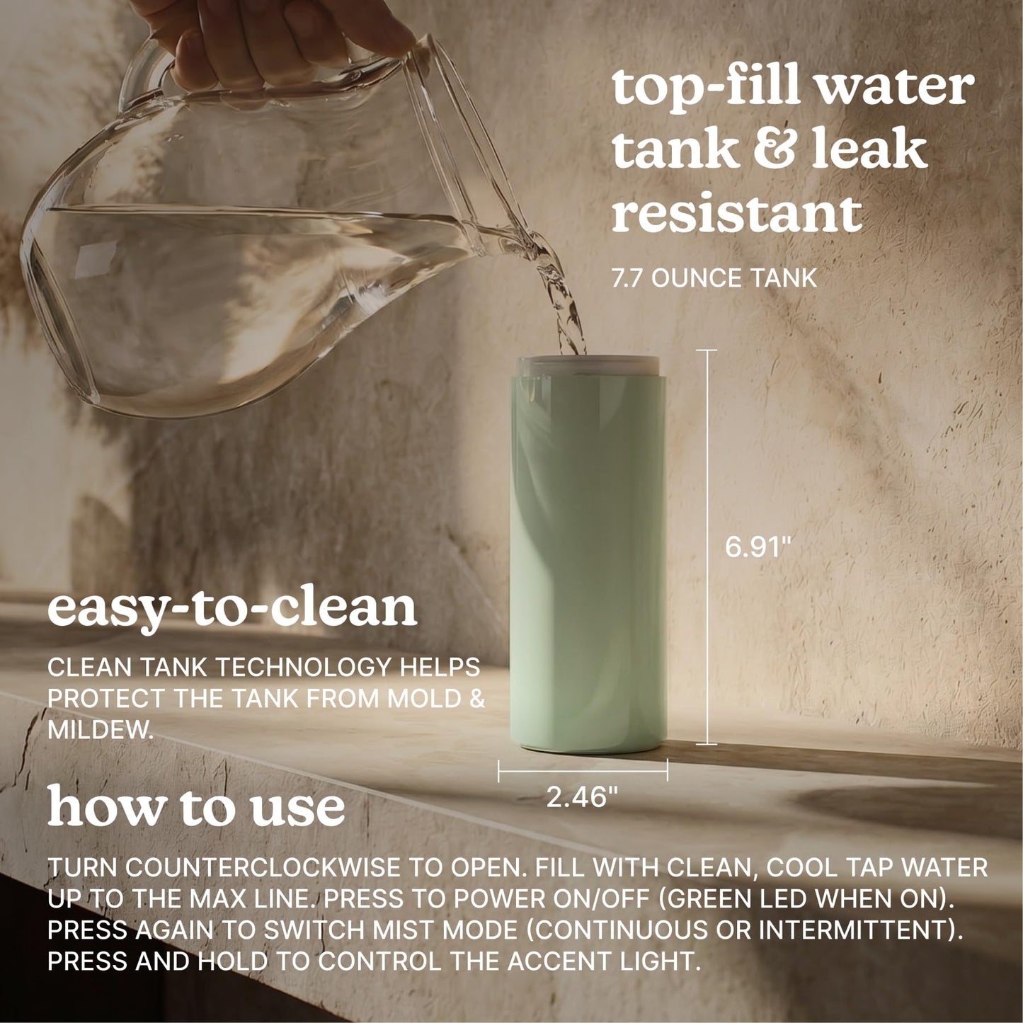 Homedics Portable Ultrasonic Humidifier