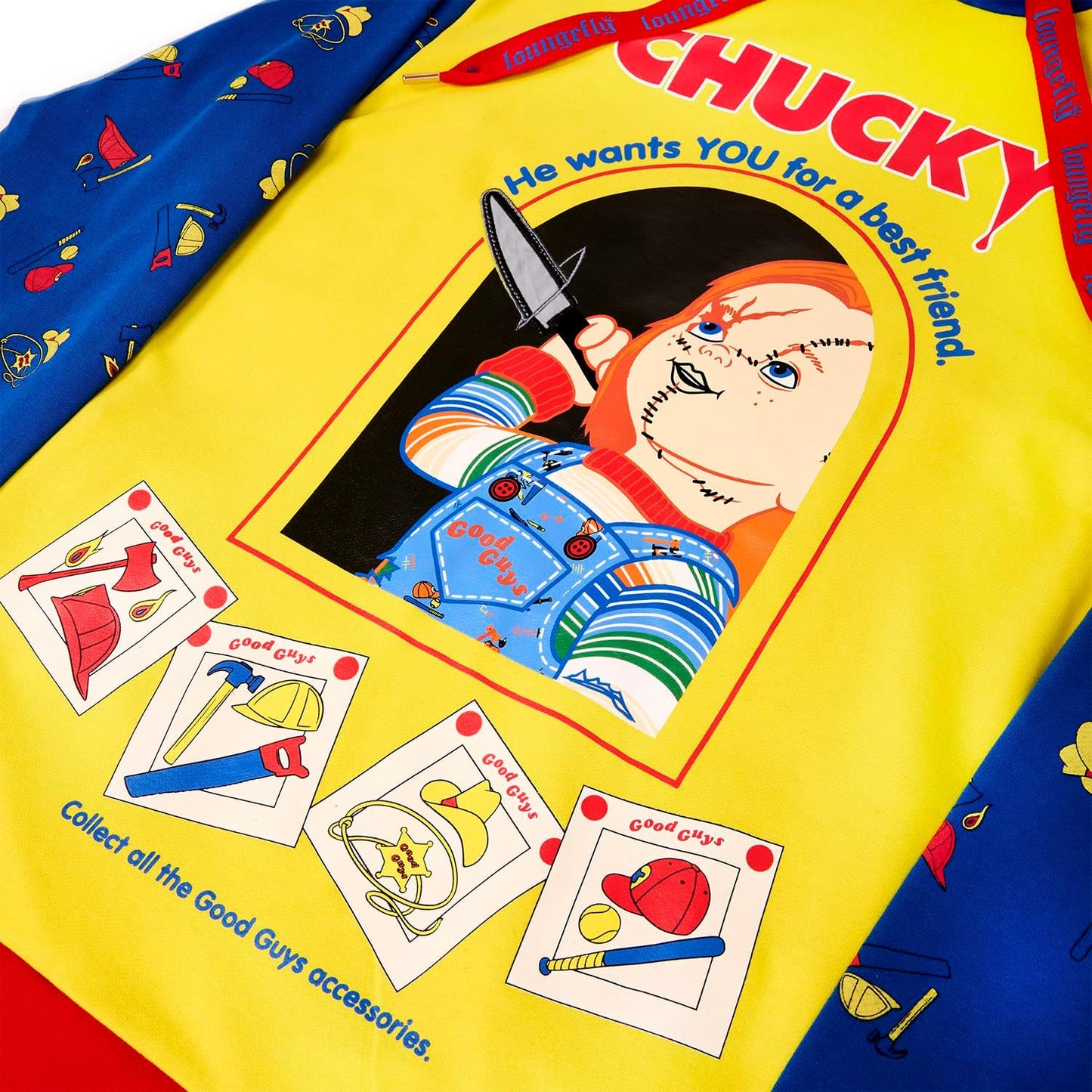Loungefly Universal Childs Play Chucky Hooded Sweatshirt *Sizes in Listing*