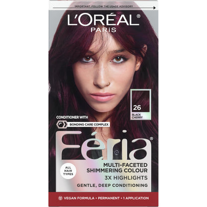 L Oreal Paris Feria Shimmering Permanent Hair Color 26 Black Chery