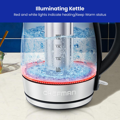 Chefman Rapid-Boil 1.8L Electric Tea Kettle