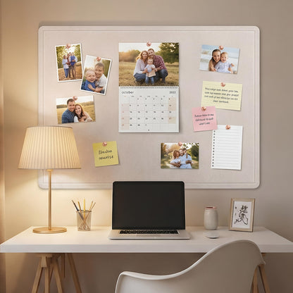 AKTOP Bulletin Board, 24" x 16" Foldable Felt Notice Pin Board