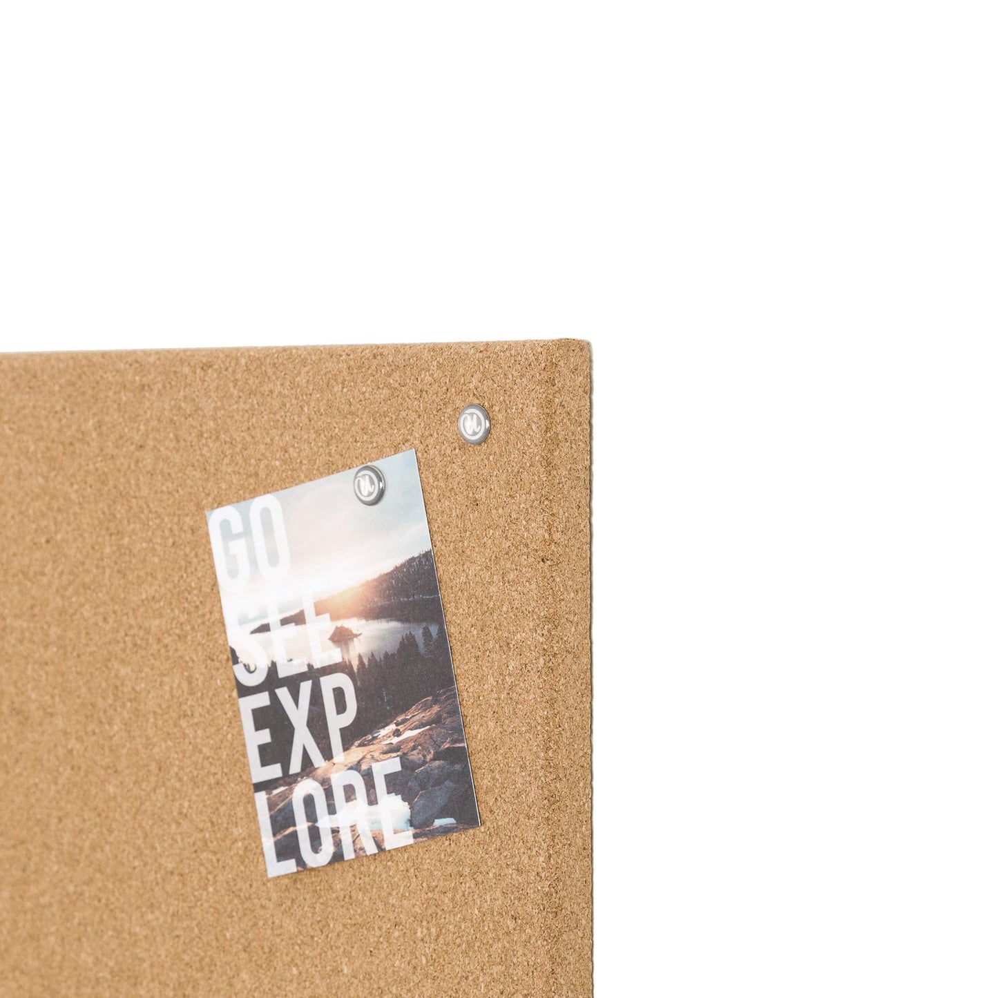 U Brands Cork Canvas Bulletin Board, 14" x 14" Inches