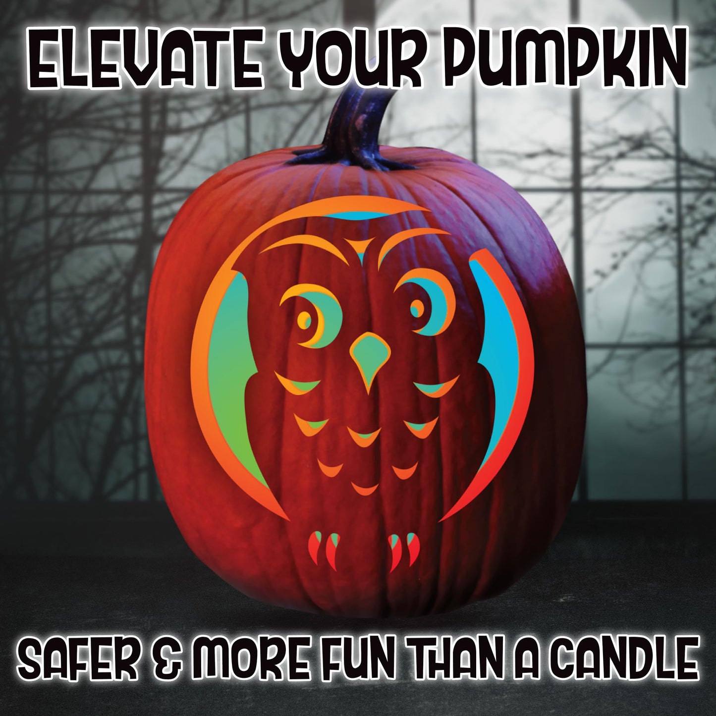 Pumpkin Masters Premium 3 in 1 Pumpkin Light – Versatile Pumpkin Lighting with White Strobe, Golden Glow, and Color Changing Effects, Batteries not Included