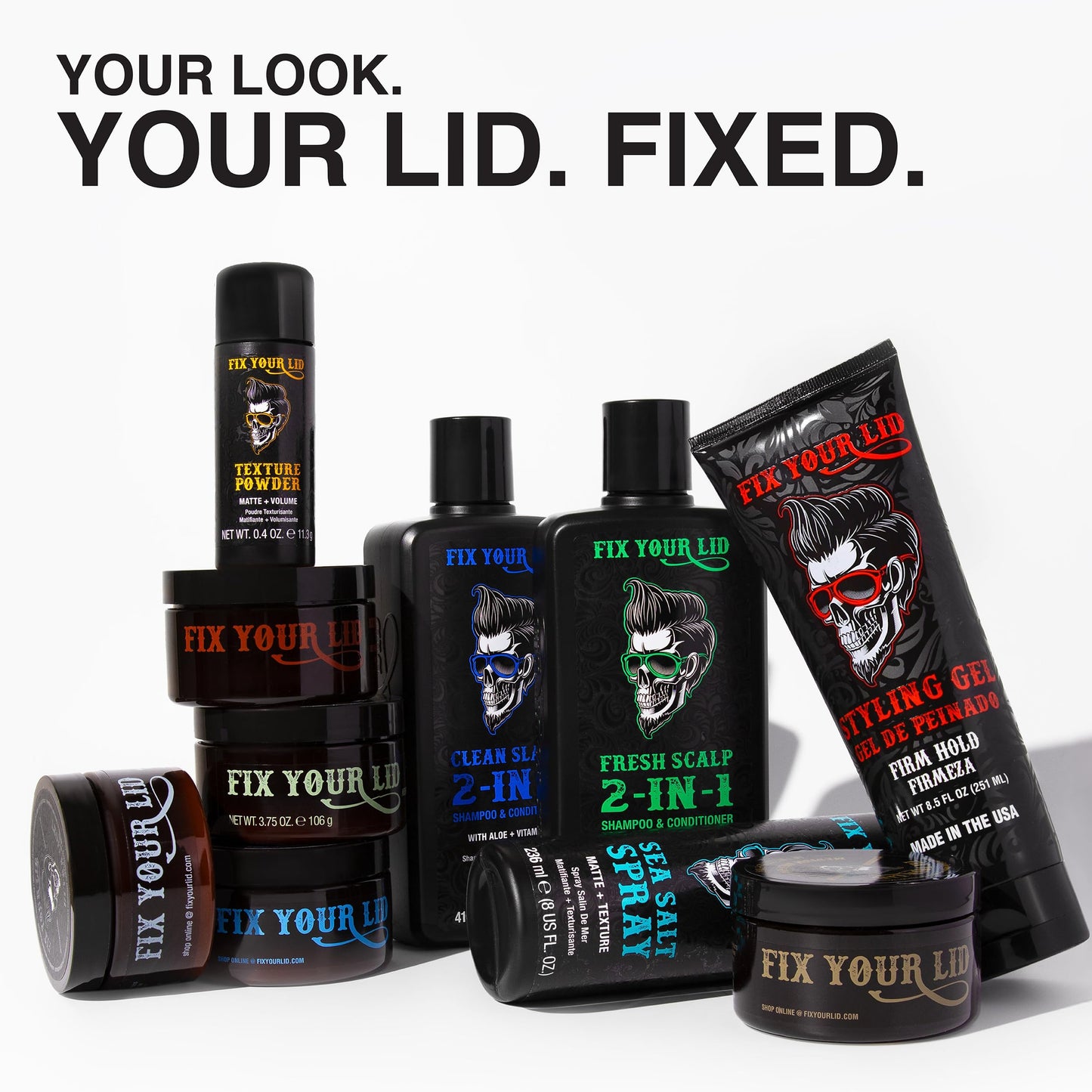 Fix Your Lid Ultra Light Pomade for Men, Low Hold Low Shine, 3.75 oz