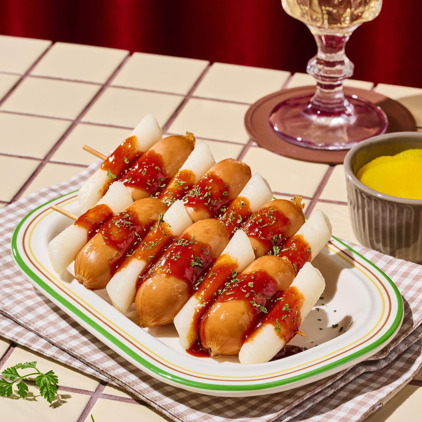 O'Food Tteokbokki Korean Rice Cakes with Sauce (Pack of 1, Plain Rice Cakes) (EXP: 04/26)