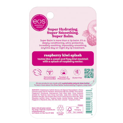 eos 24H Moisture Super Balm- Raspberry Kiwi Splash, Lip Balm, 0.35 fl oz