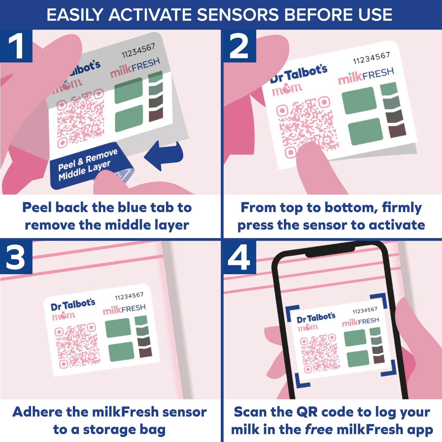 Dr. Talbot's Breastmilk Freshness Sensors - 48 Count