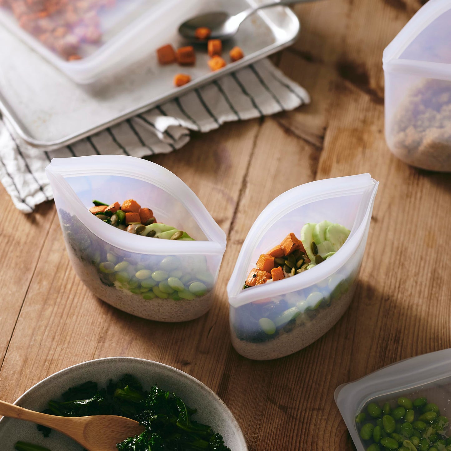 Silicone Reusable Food Storage Bowl