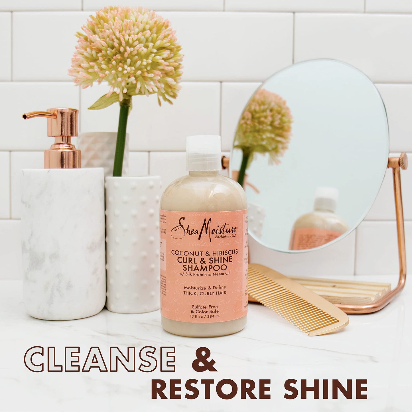 SheaMoisture Coconut & Hibiscus Curl & Shine Shampoo 13 oz