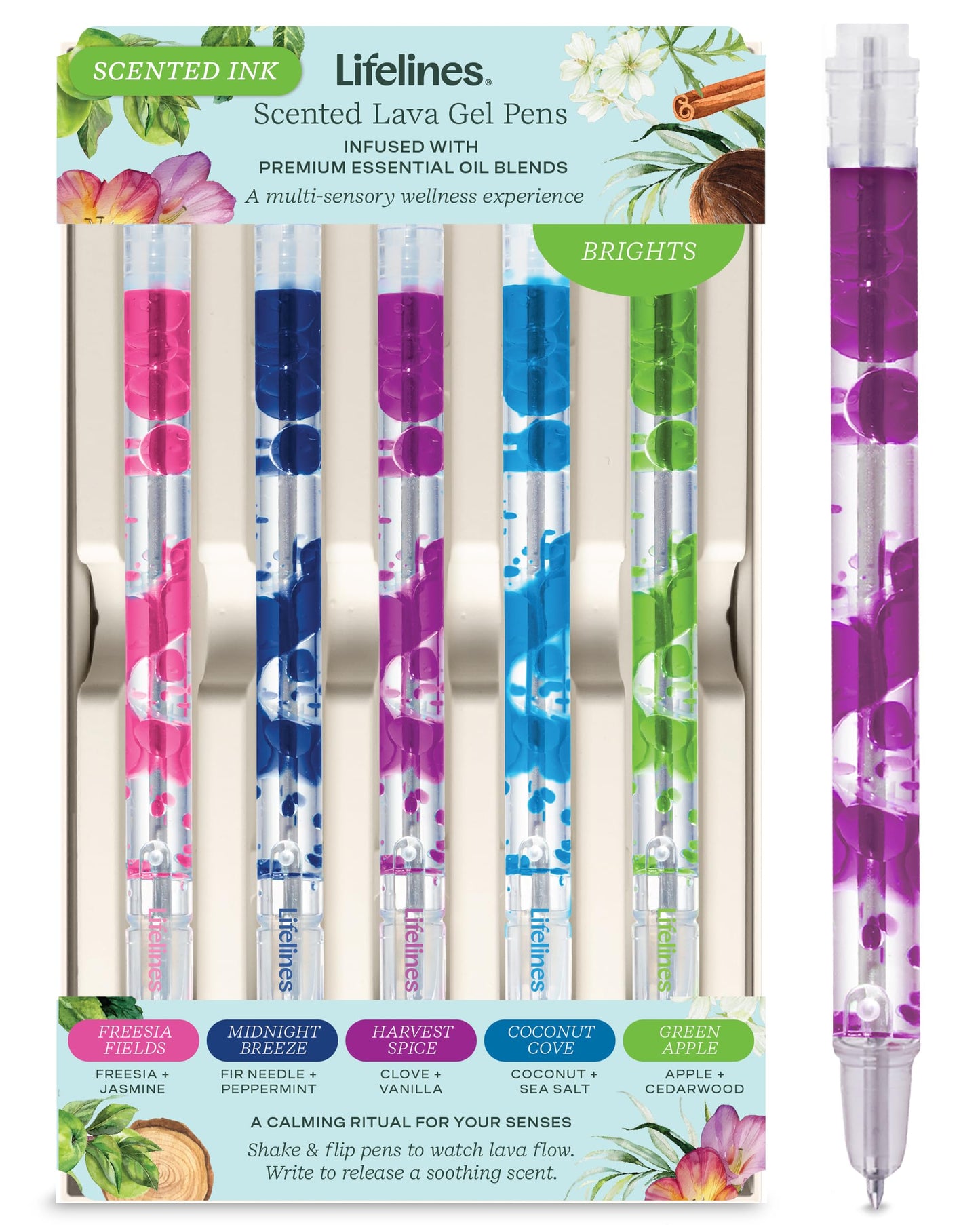 Lifelines Scented Lava Gel Pen Set, 2-Pack
