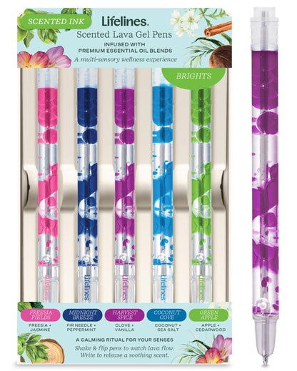Lifelines Scented Lava Gel Pen Set, 2-Pack