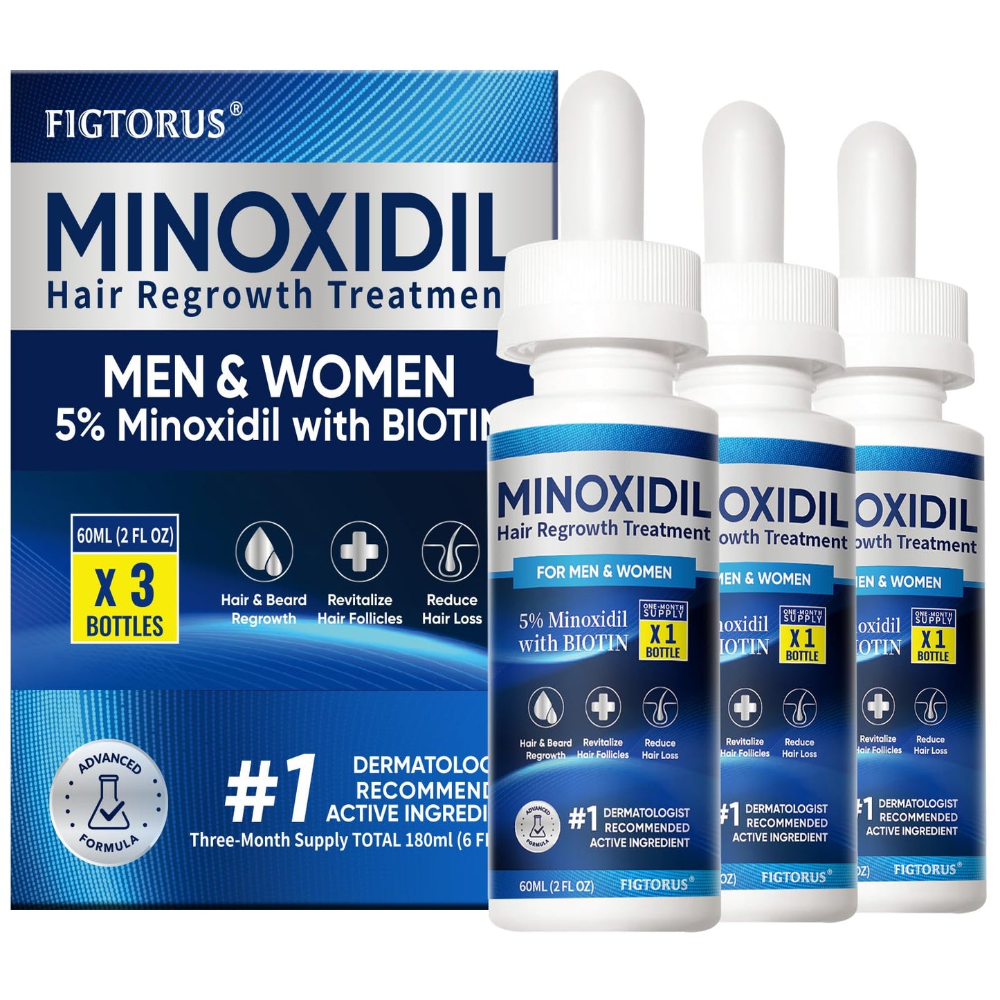 5% Minoxidil Hair Regrowth Treatment for Men & Women