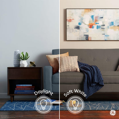 GE 2pk 60W G25 LED Globe Filament Clear Light Bulbs