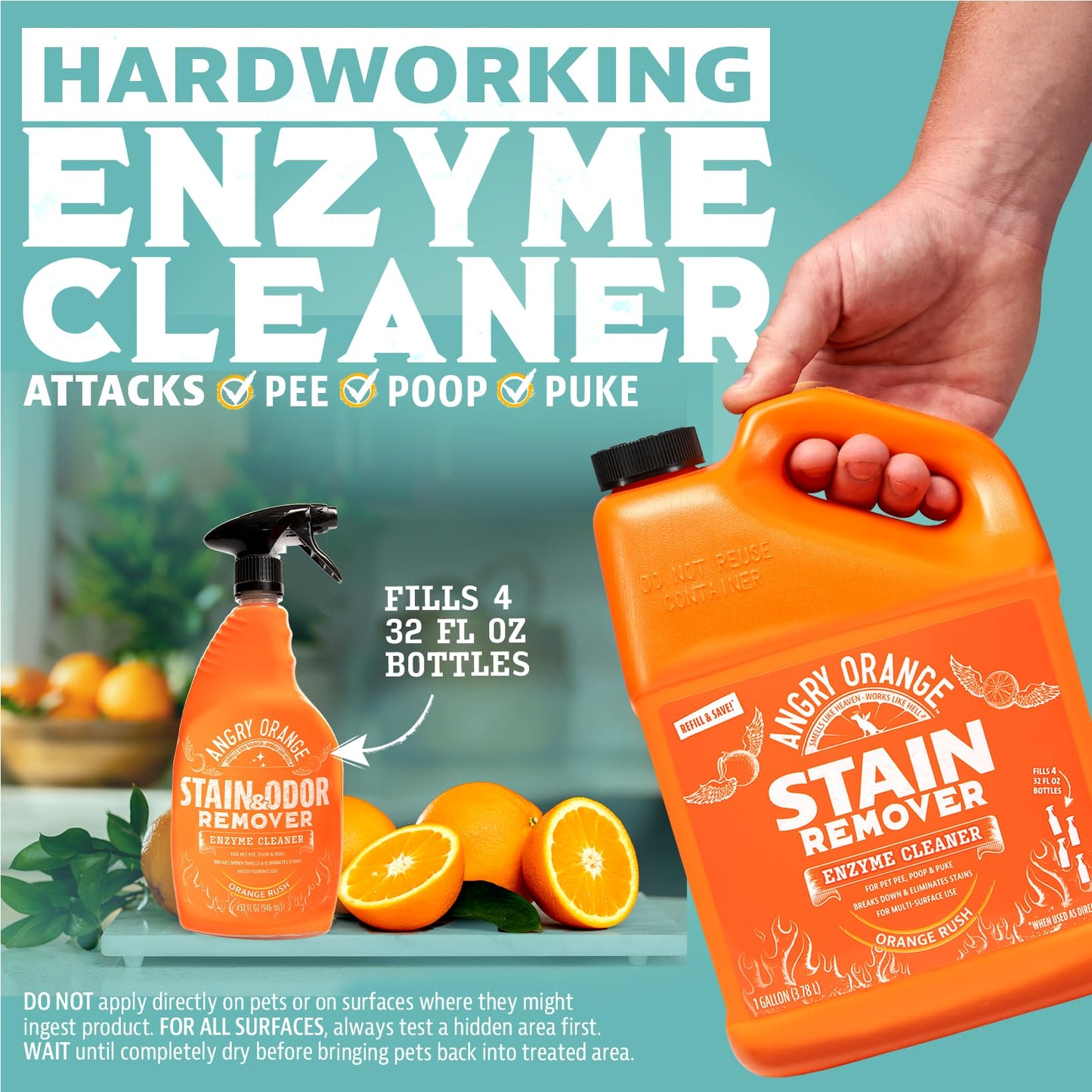 ANGRY ORANGE 1 Gal Enzyme Cleaner & Deodorizer 1 Gal