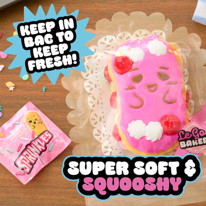 Just Play Ooey Gooey Le Goo Bakery Goo La La Éclair Set with Toppings, Super Soft and Squishy Play Food, Fidget and Sensory Toy for Kids, Girls, Boys, Ages 3 and Up