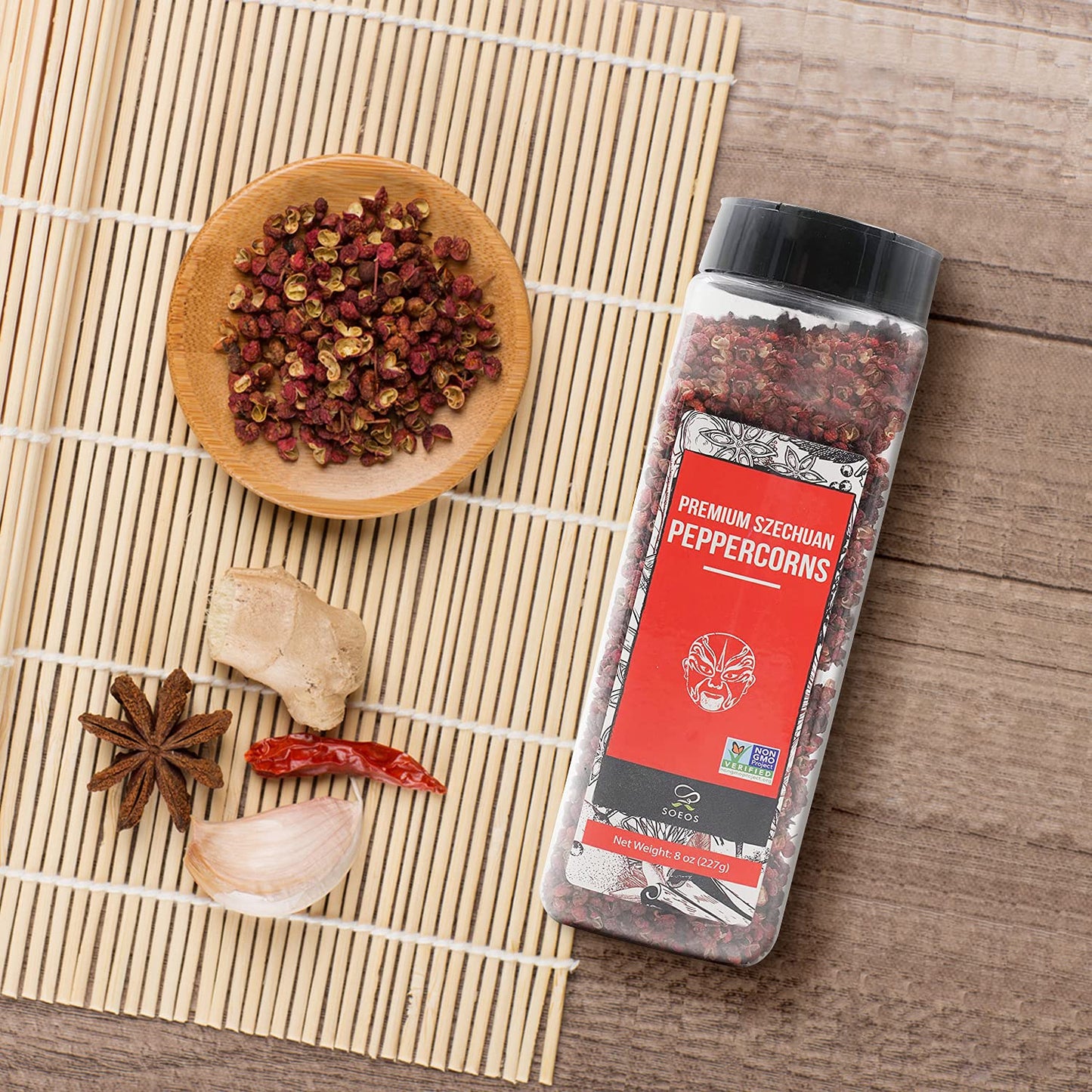 Soeos Sichuan Peppercorns, 8oz (BB Jun 26 2027)