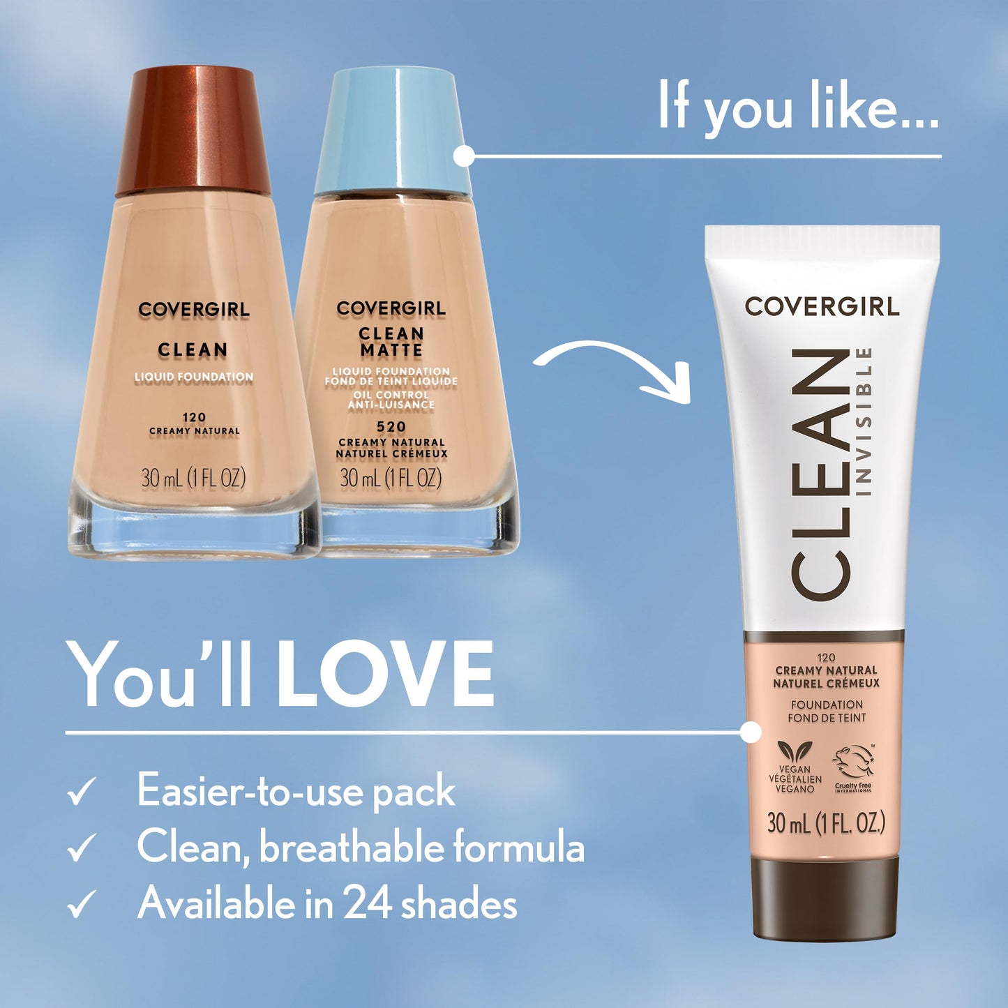 COVERGIRL Clean Matte Liquid Foundation, Deep Golden 570