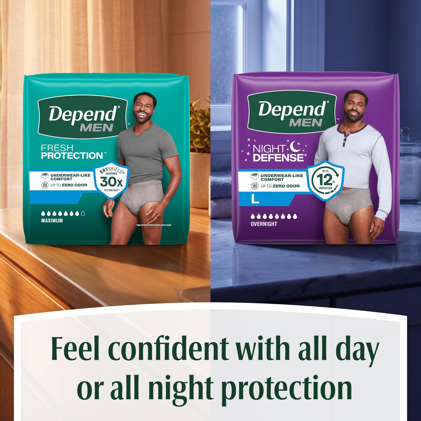 Adult Diapers, 44 Count (2 Packs of 22)