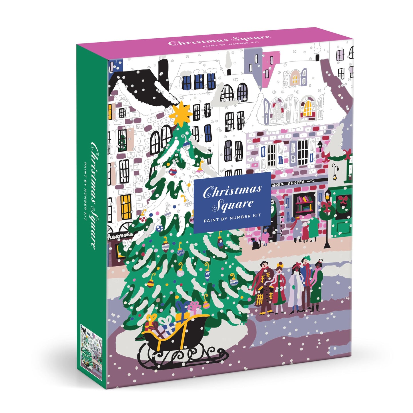 Galison Joy Laforme Christmas Square – Paint By Numbers Kit