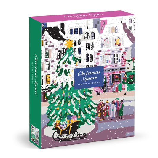 Galison Joy Laforme Christmas Square – Paint By Numbers Kit