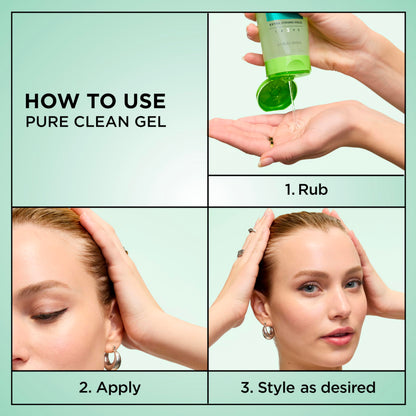 Garnier Fructis Pure Clean Extra Strong Hold Hair Gel 6.8 oz
